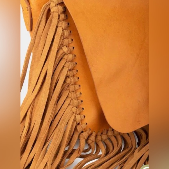 100% leather fringe crossbody bag VELEZ - Picture 4 of 5